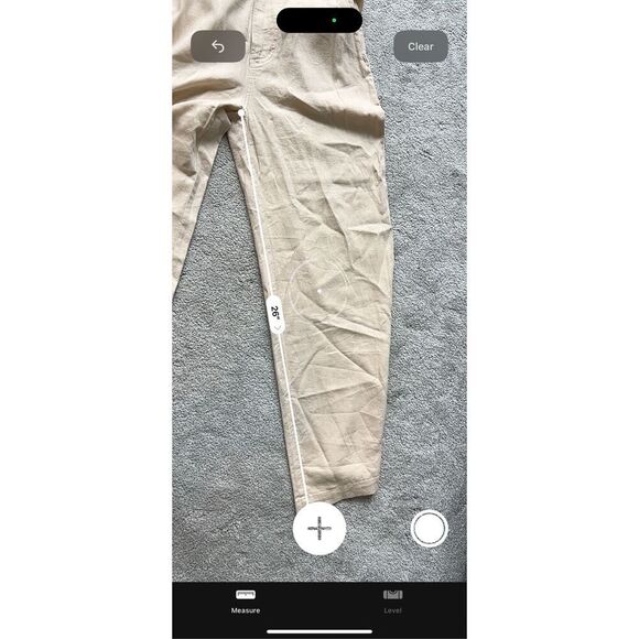 NWOT Le Jean Linen Jude trouser in sand, Sz 26 $249 - Picture 7 of 7